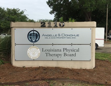 LA Physical Therapy Board Sign